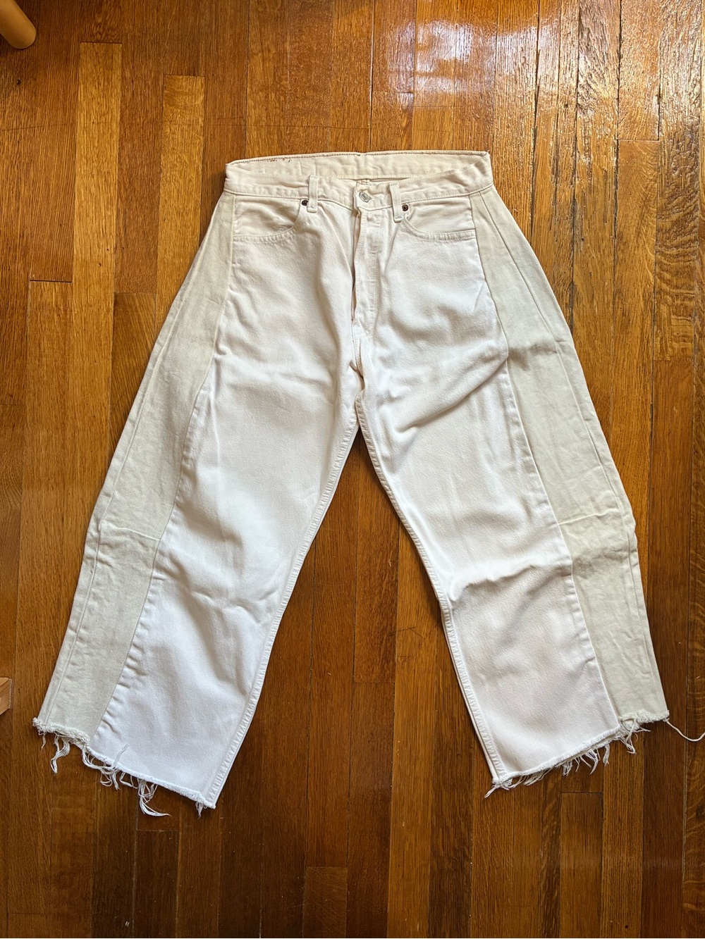 B SIDES Lasso Denim Jeans in Ecru